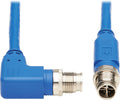 Tripp Lite M12 X-Code Right-Angle Cat6 Ethernet Cable - Industrial