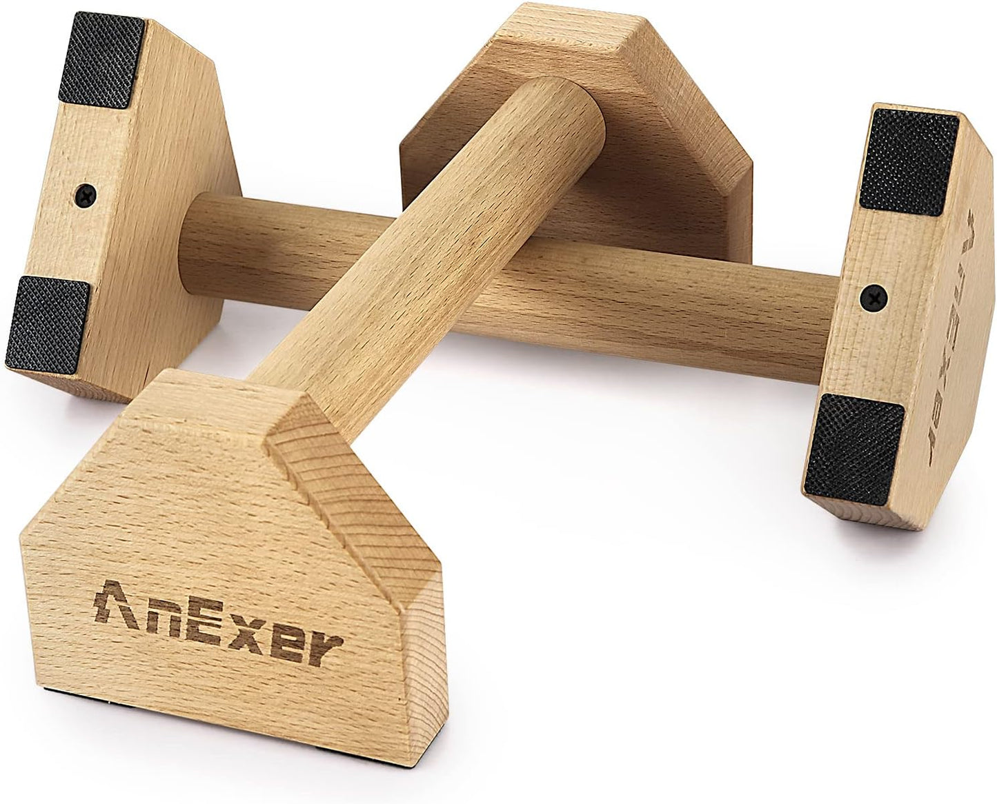 Push Up Stands for Home Workout - Solid Wood Parallettes Bars