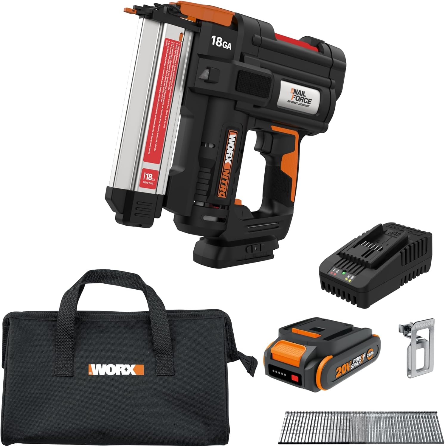 Worx Nitro 20V Cordless Brad Nailer for Efficient Nailing