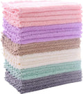 Non-shedding Coral Fleece Dishcloths - Super Absorbent & Reusable - 24 Pack