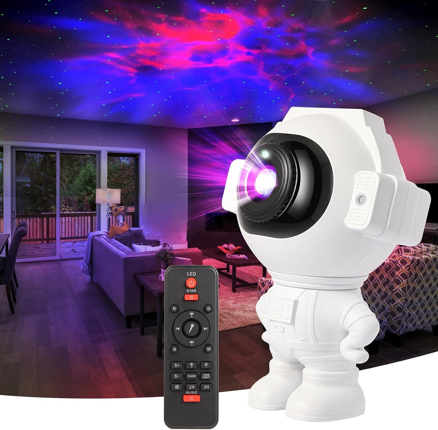 Starry Night Projector for Kids - Timer & Remote Control