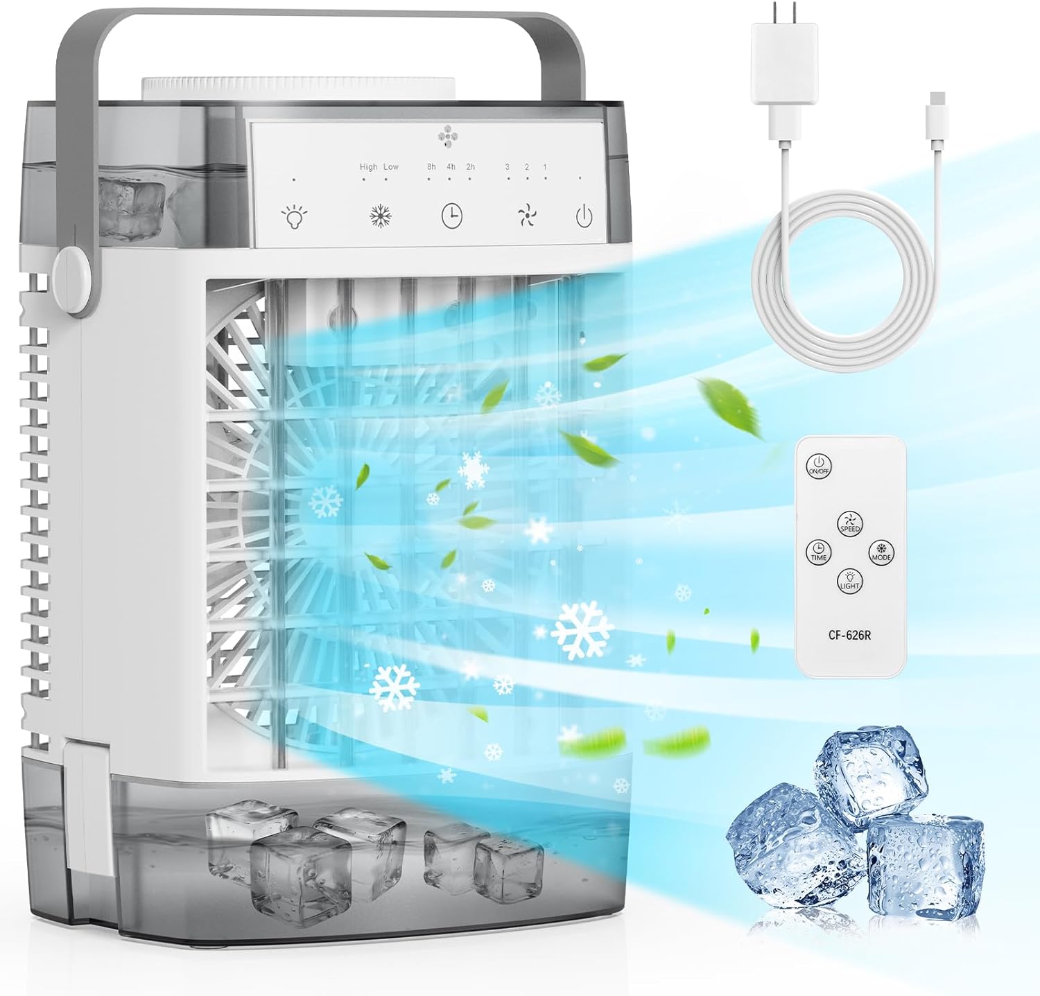 Portable Air Conditioners with Remote Control and Night Light