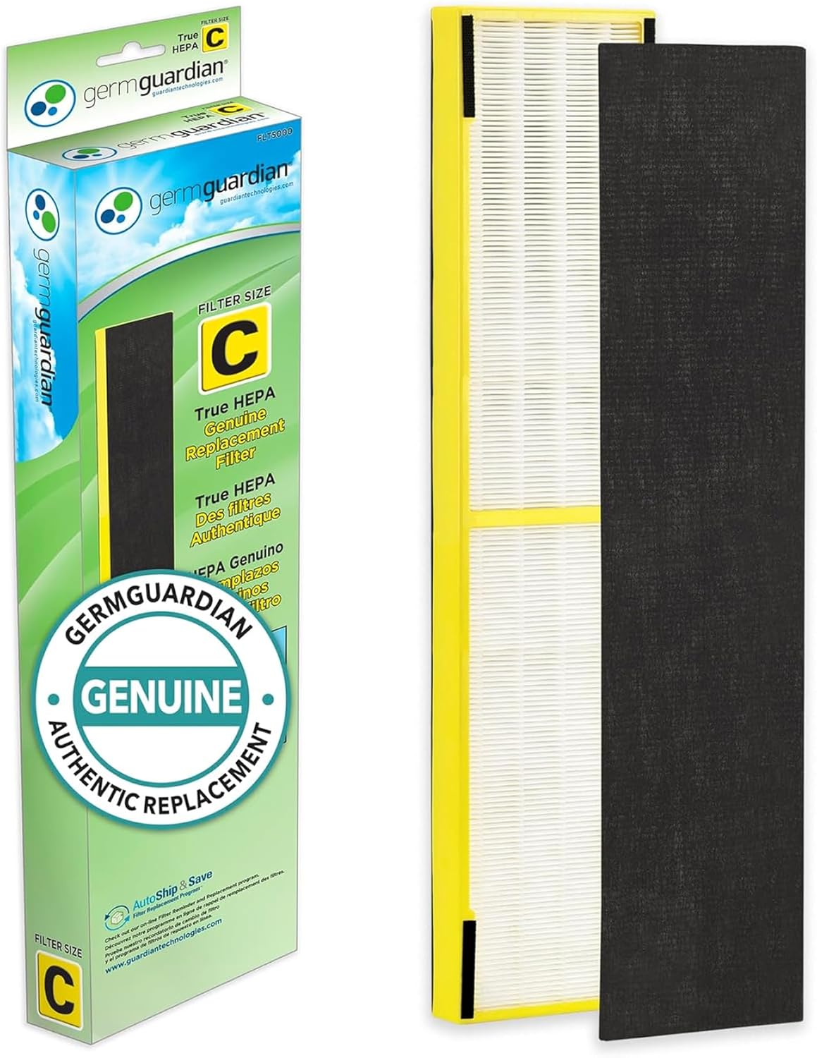Germ Guardian FLT5000 True HEPA Replacement Filter for Air Purifiers