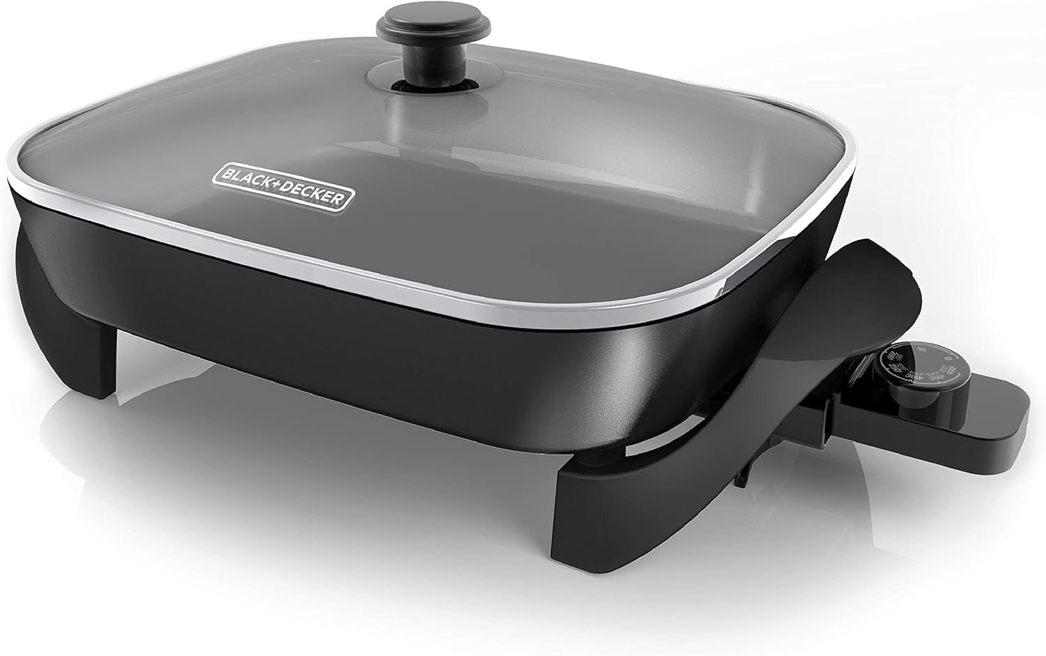 BLACK+DECKER Electric Skillet with Nonstick Surface and Lid