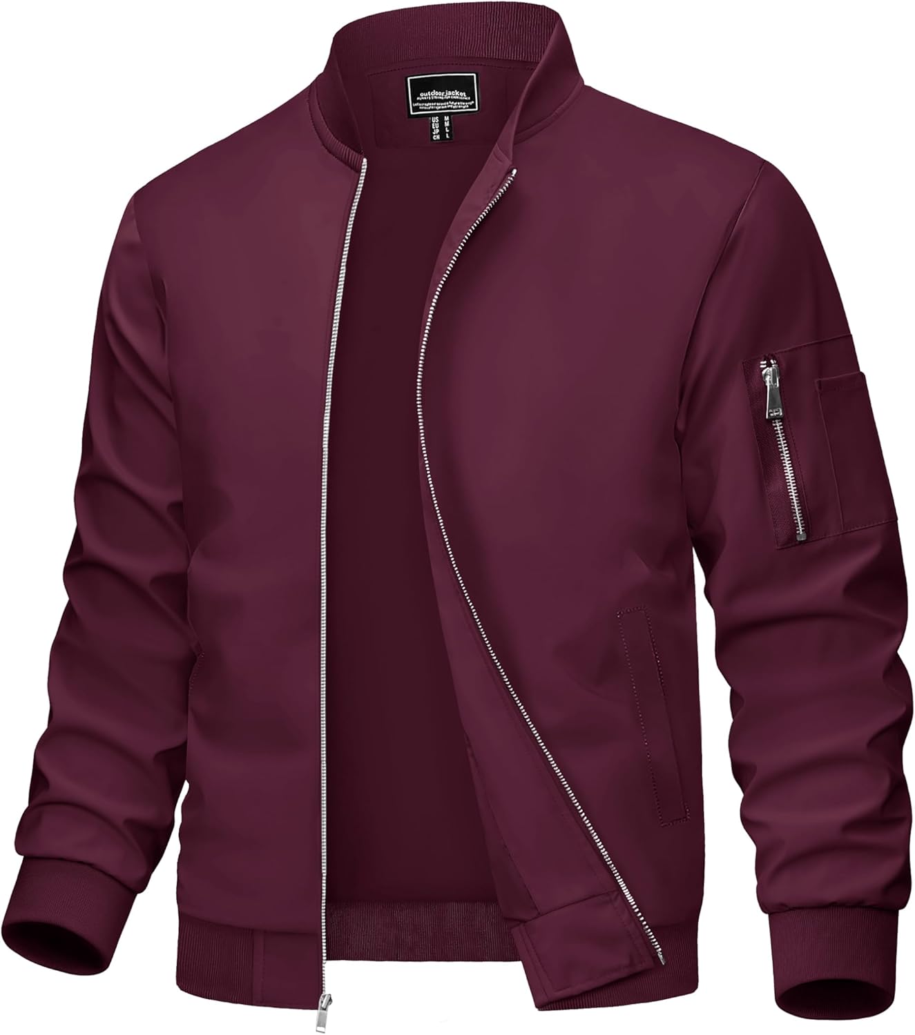 Lightweight Men's Bomber Jacket for Casual Spring and Fall Wear