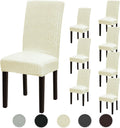 Fafua Stretch Dining Room Chair Covers Set of 8 for Protection