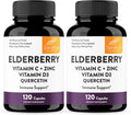 Elderberry Vitamin C and Zinc Capsules - Immune Support Blend