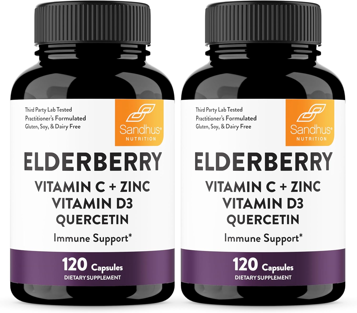 Elderberry Vitamin C and Zinc with D3 & Quercetin for Immunity