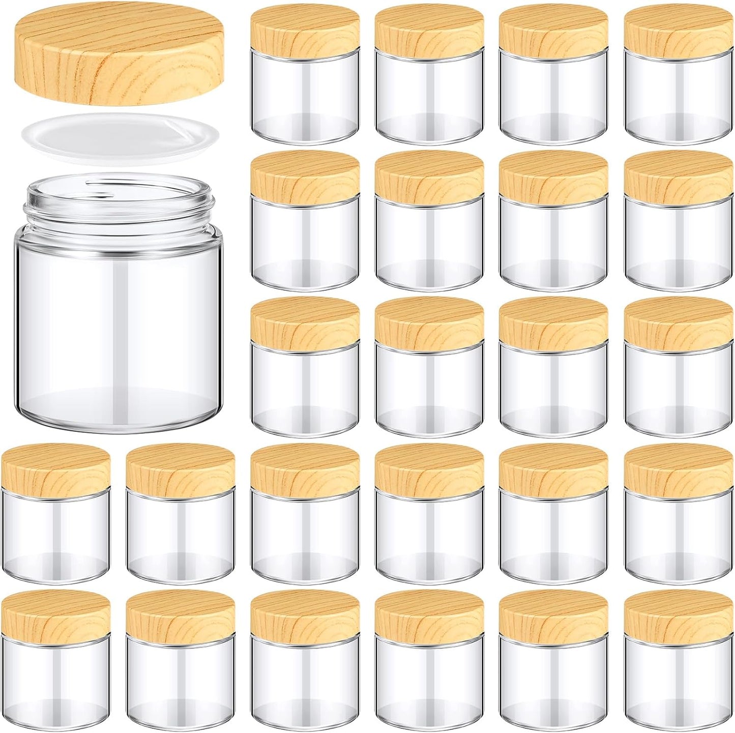 24 Pcs 4 oz Glass Jars with Lids for Travel and Storage