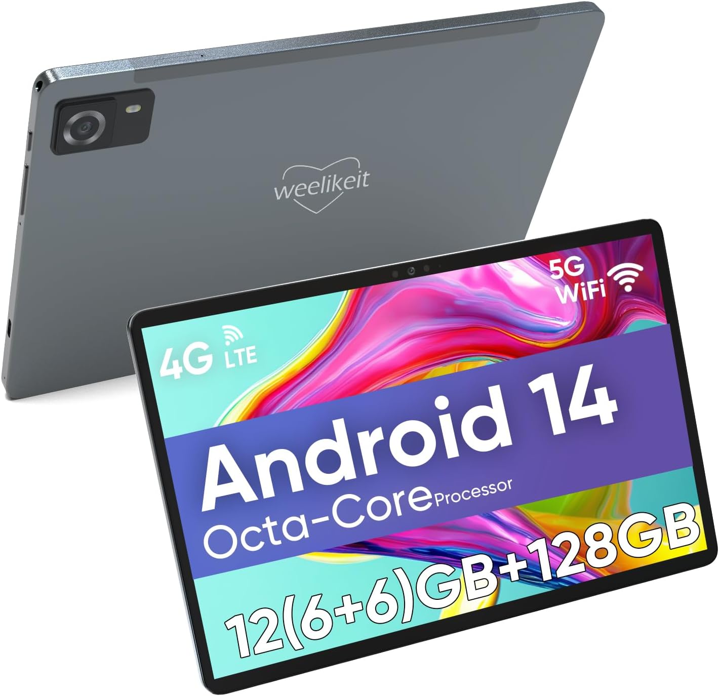 Weelikeit 10.1-Inch Tablet with Android 14 and Octa-Core Power