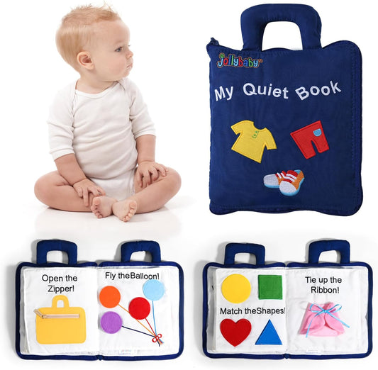 Jollybaby Soft Busy Book - Montessori Sensory Fun