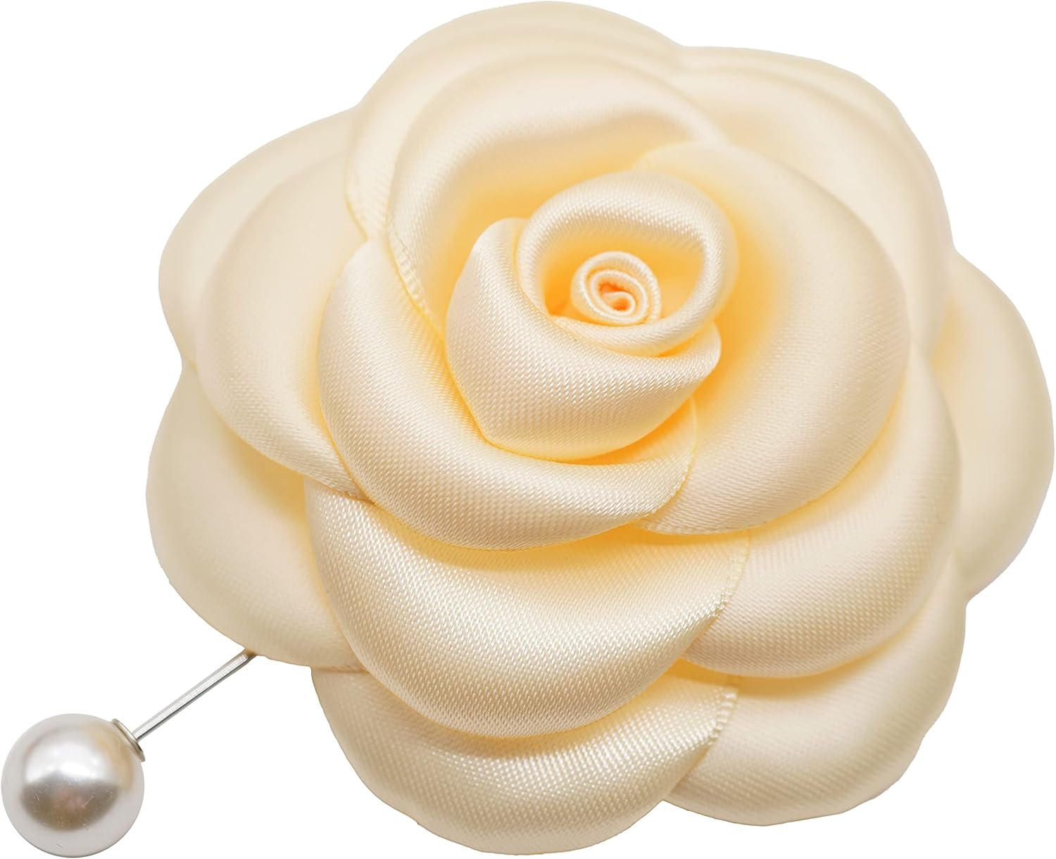 Silk Rose Flower Pin Brooch for Unique Handmade Gifts