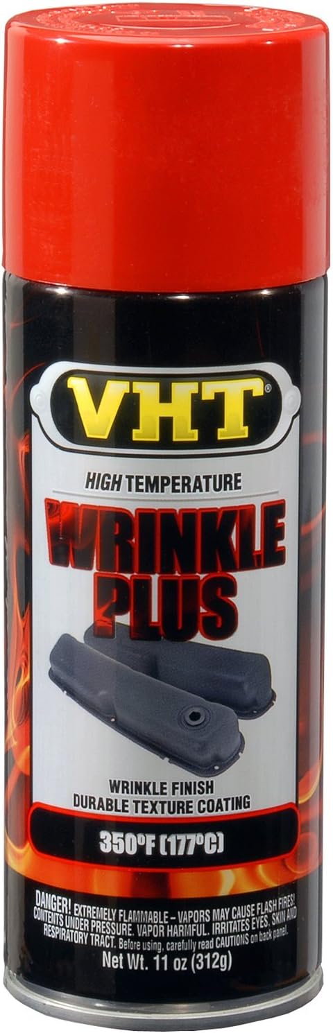 VHT High Temperature Wrinkle Plus Paint Red Spray Paint 6-Pack