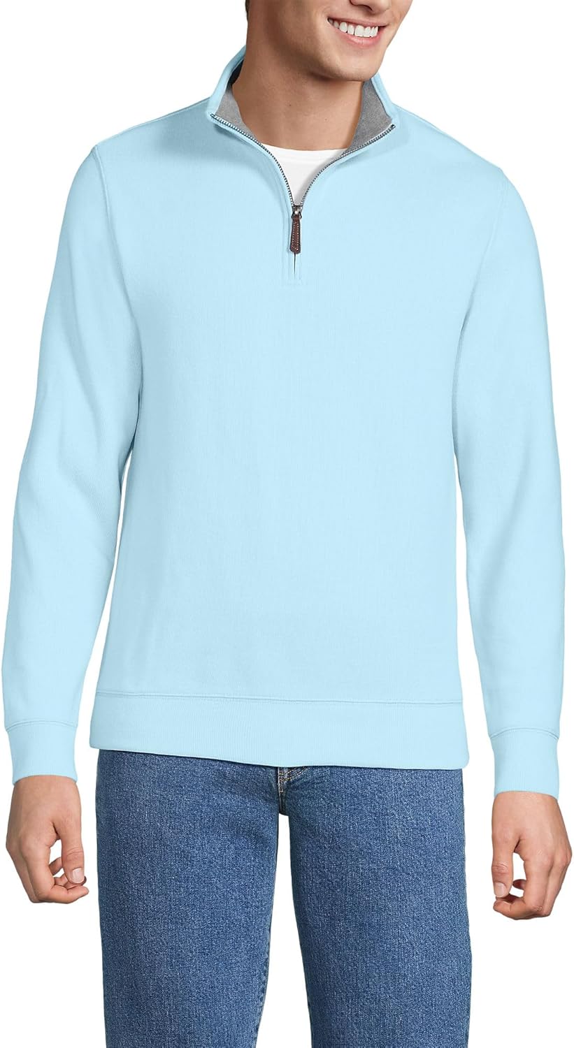 Lands' End Bedford Rib Quarter Zip Pullover Sweater Review