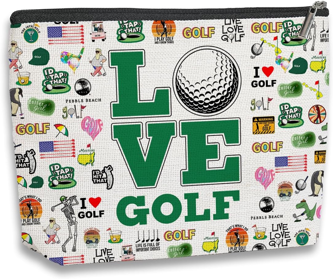 Golf-Inspired Travel Makeup Bag