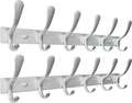 SKOLOO Coat Rack Wall Mounted 6 Hooks - Heavy Duty Space Saver
