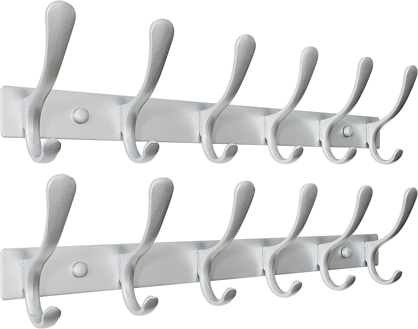 SKOLOO Wall Mounted Coat Rack - Heavy Duty 6 Hooks for Storage