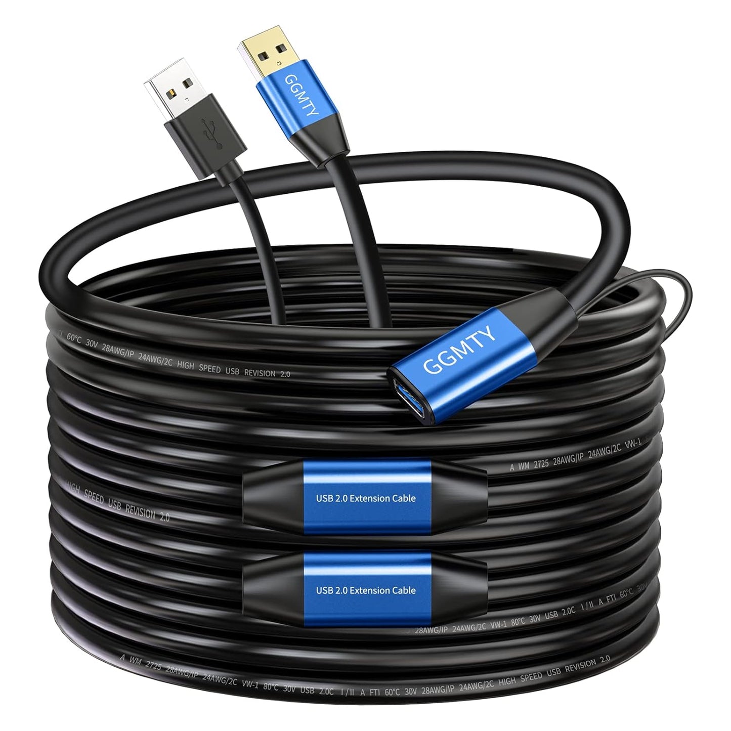 USB 2.0 Active Repeater Extension Cable 75ft for High Speed