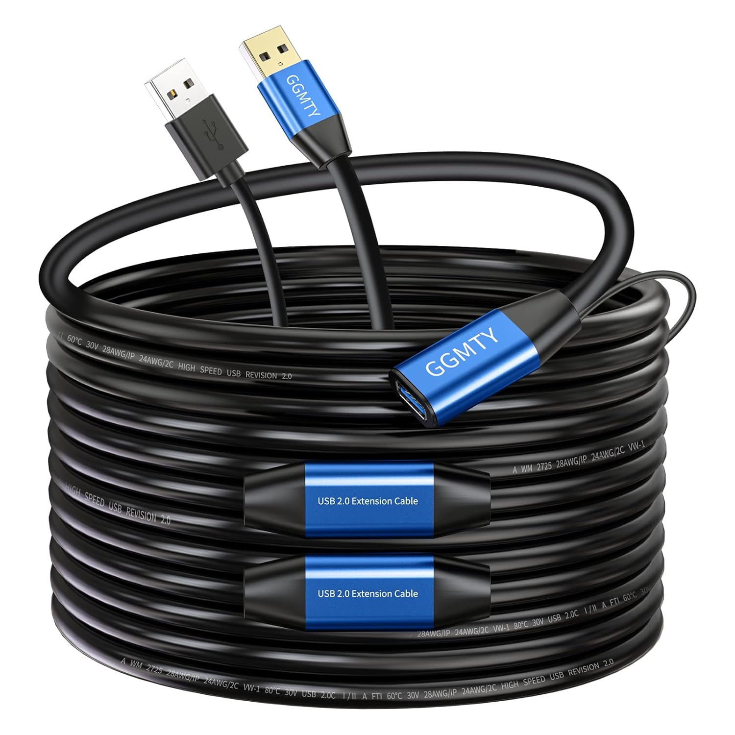 USB 2.0 Active Repeater Extension Cable 75ft for High Speed