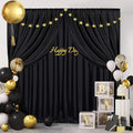 Black Backdrop Curtains 20x10 FT Polyester Photo Backdrop Drapes