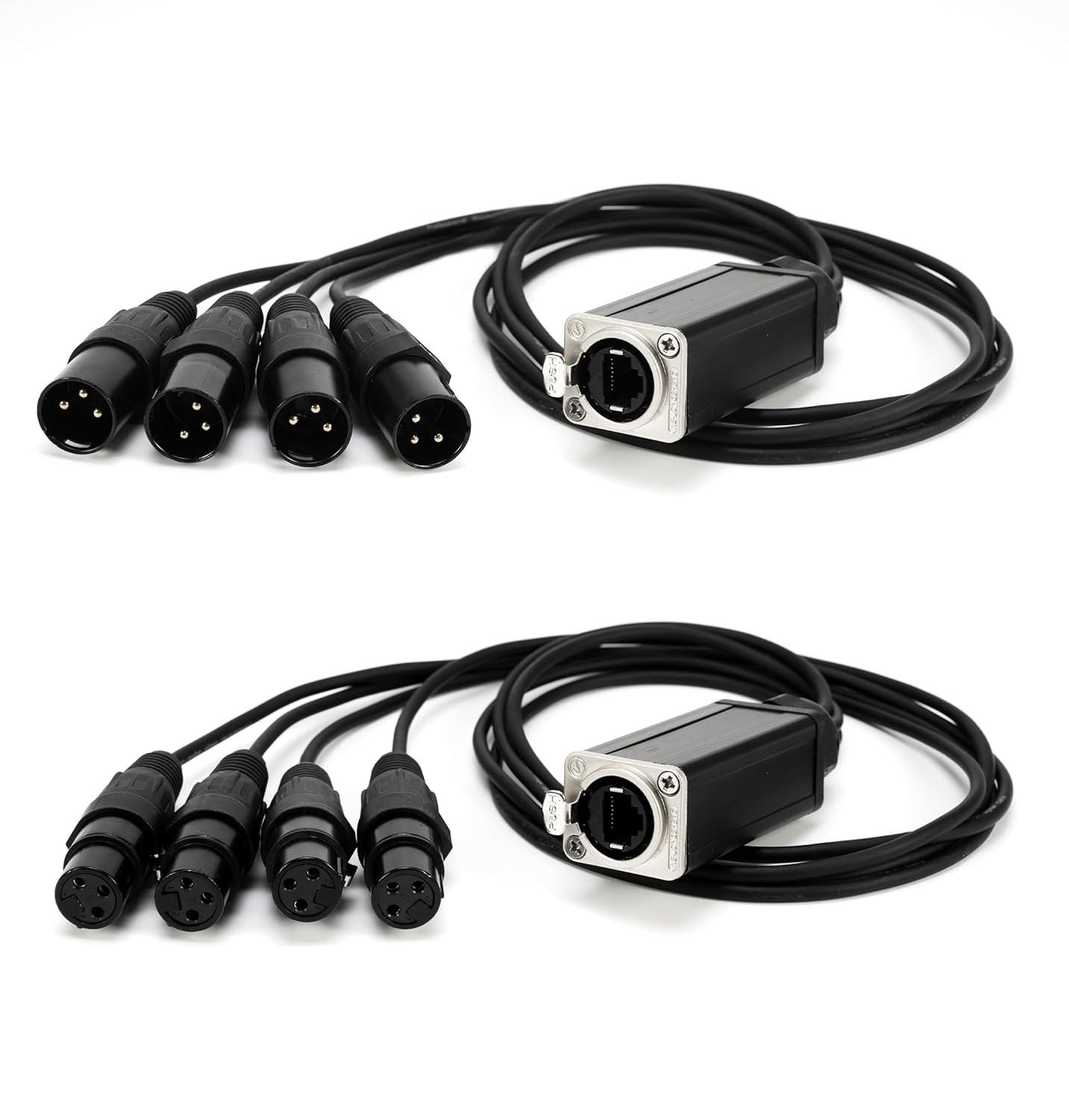 4 Channel XLR to CAT5/CAT6 Snake Cable for Stage and Studio