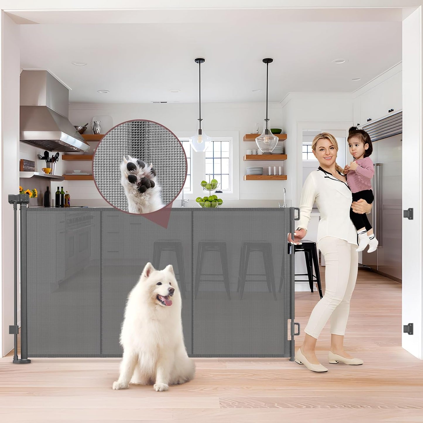GRENFU Extra Tall 41 Inch Pet Gate for Dogs and Babies Safety