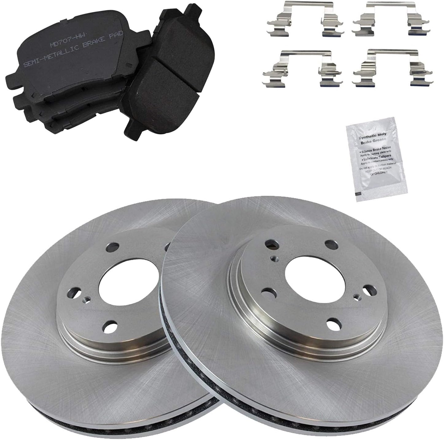 TRQ Front Brake Pad & Rotor Kit for 1999-2001 Lexus RX300