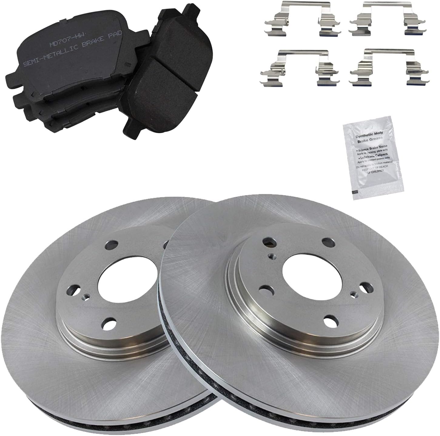 TRQ Front Brake Pad & Rotor Kit for 1999-2001 Lexus RX300