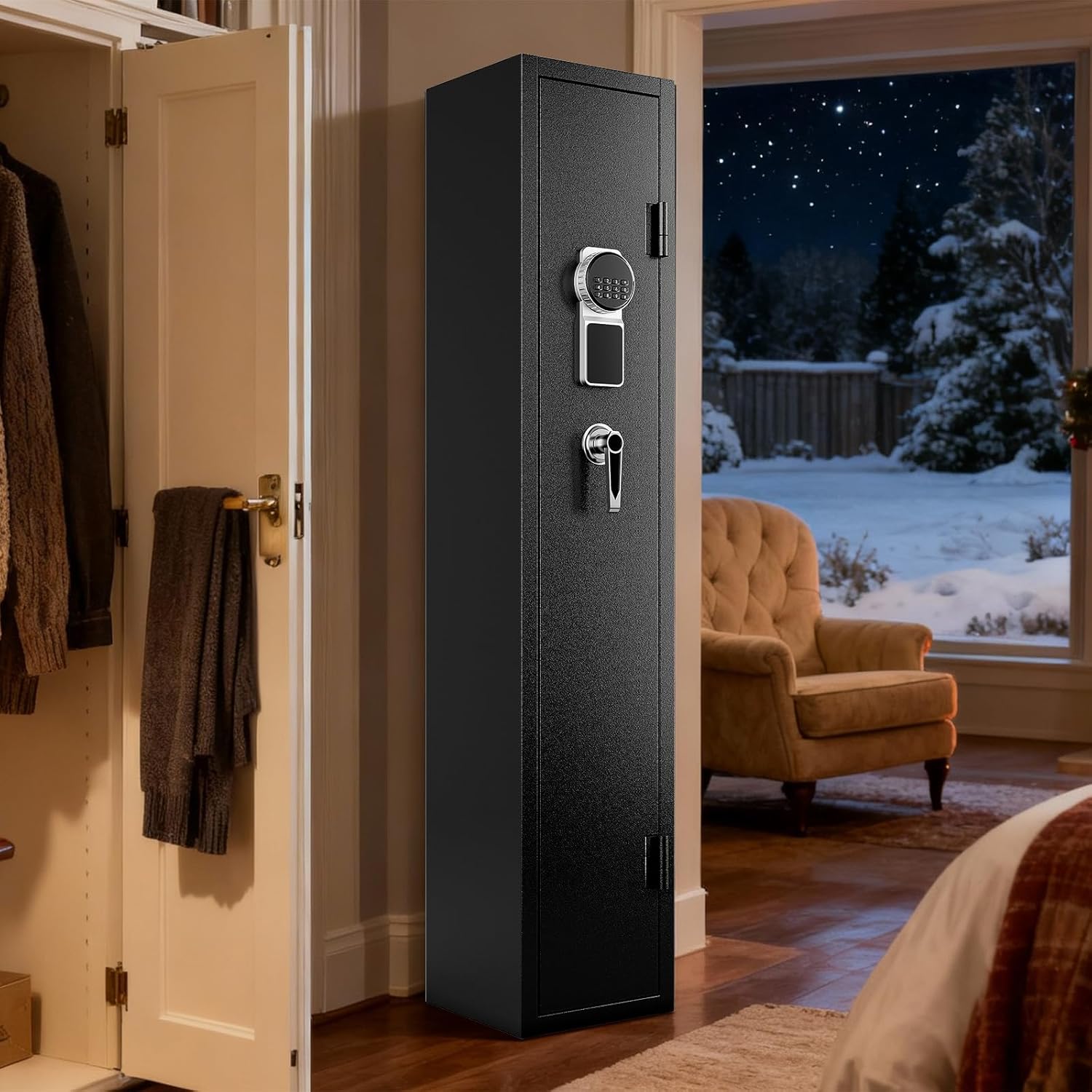 2-3 Gun Safe for Home with Quick Access and Removable Racks