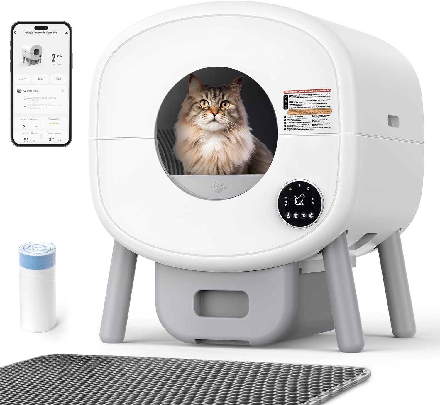 Self Cleaning Cat Litter Box: 76L Extra Large Automatic Solution