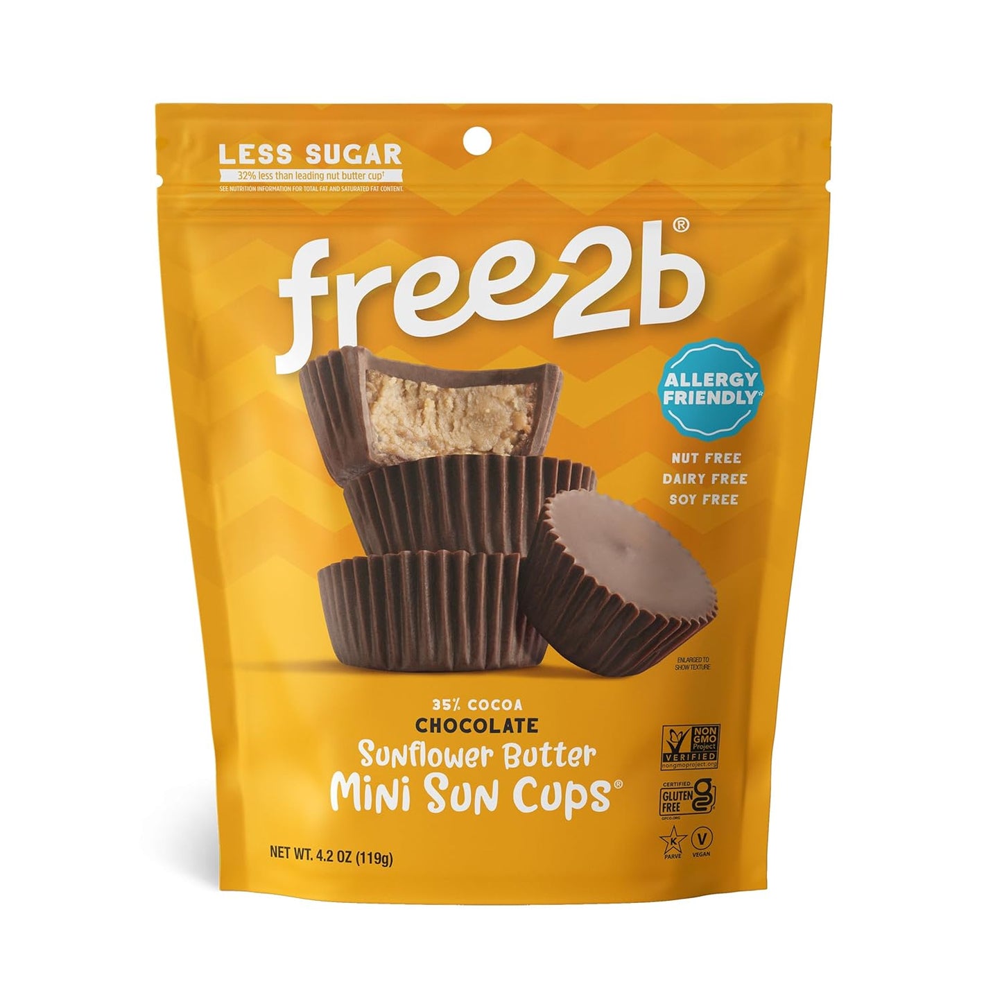 Free2b Sunflower Butter Mini Cups - Allergy Friendly Treats