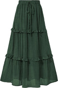 Women's Long Summer Skirt High Waist A-Line Midi - Flowy Elegance