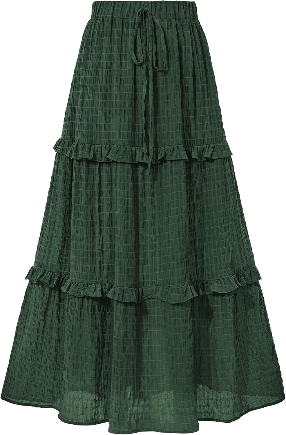 BTFBM Women's Long Summer Skirt - Elegant High Waist Midi Dress