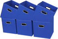 Black Fabric Cubby Storage Bins 13x13x13 in - Set of 6 Dark Blue