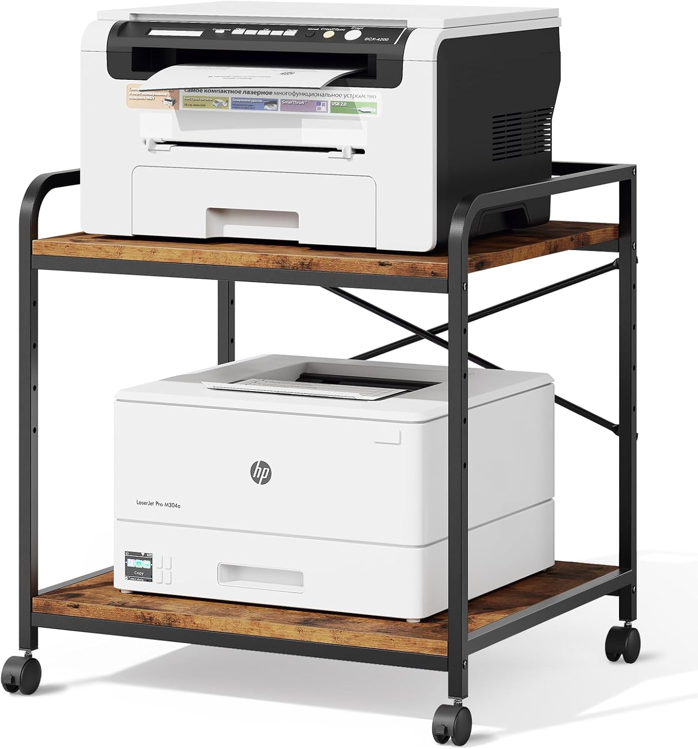 Warmiehomy Under Desk Printer Stand - Large 2 Tier Cart