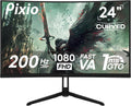 Pixio PXC248 Wave 24in Curved 200Hz Gaming Monitor - Smooth Play
