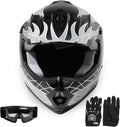 Youth Motocross Helmet with Goggles and Gloves - DOT Approved Small