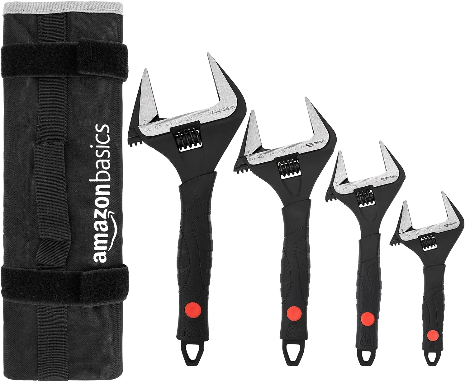 4-Piece Adjustable Wrench Set for Plumbing and Maintenance Tasks