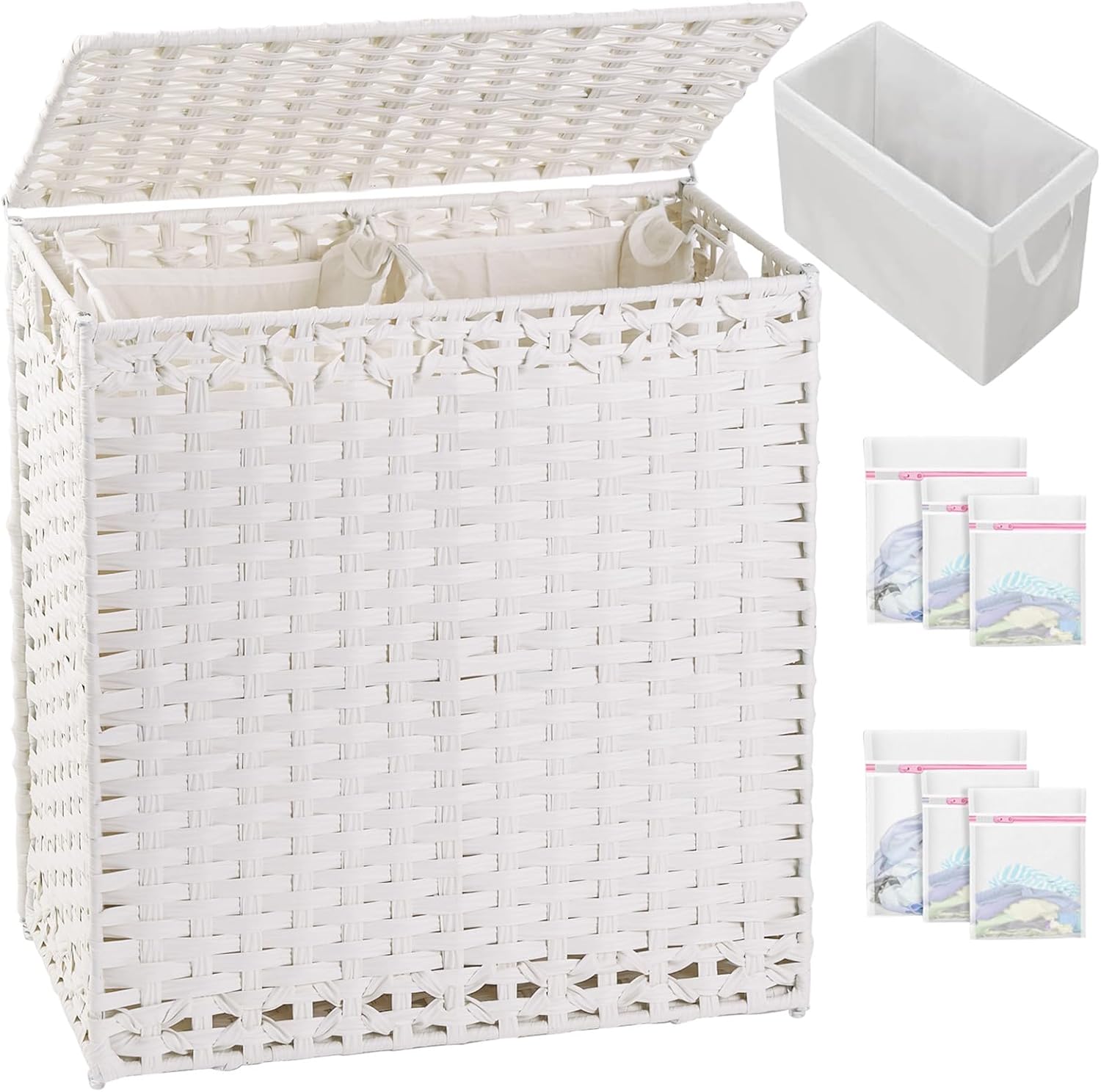 Stylish Wicker Laundry Hamper with Lid for Easy Organization