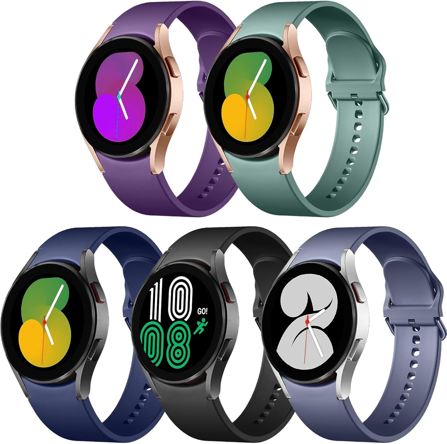 Lerobo Soft Silicone Sport Bands - Compatible with Galaxy Watches