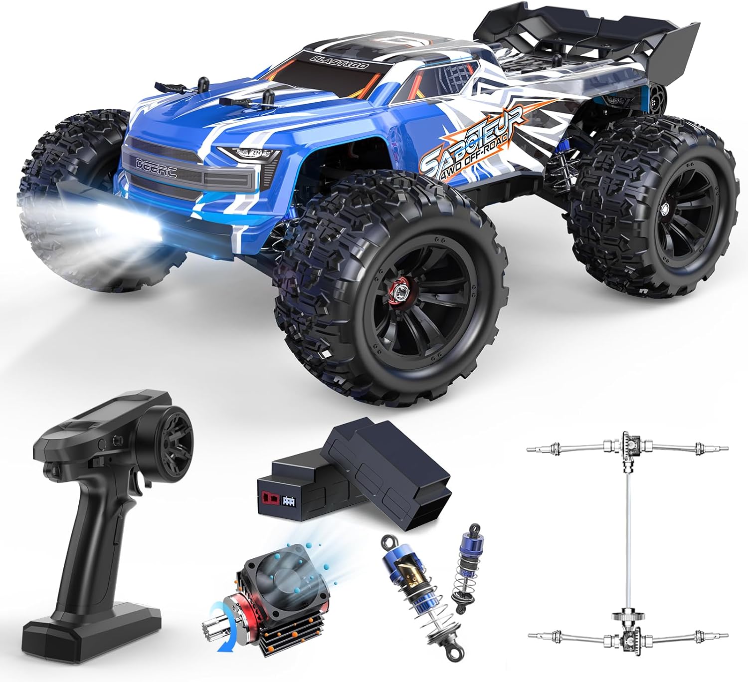 DEERC Fast Brushless RC Car for Adults - Off Road Thrill