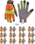 HANDLANDY Hi-vis Reflective Work Gloves - Anti Vibration, Touch Screen