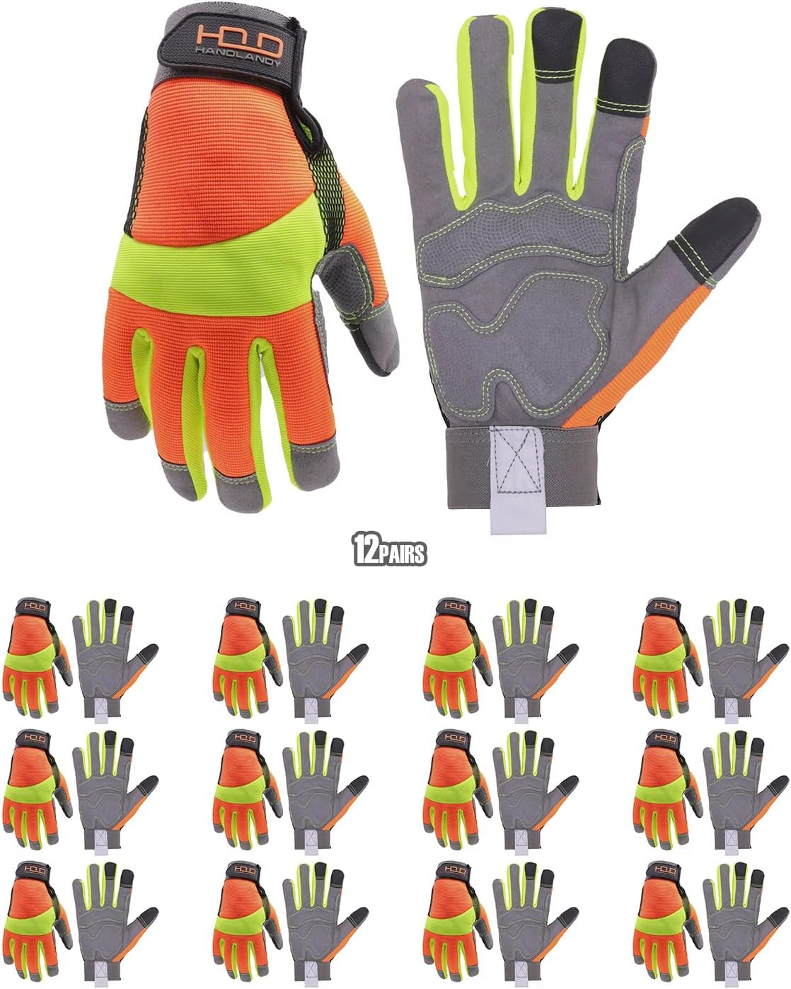 Hi-vis Reflective Work Gloves for Safety and Comfort