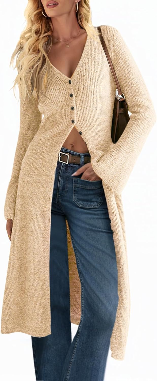 Saodimallsu Womens Long Cardigan Sweaters for Stylish Comfort