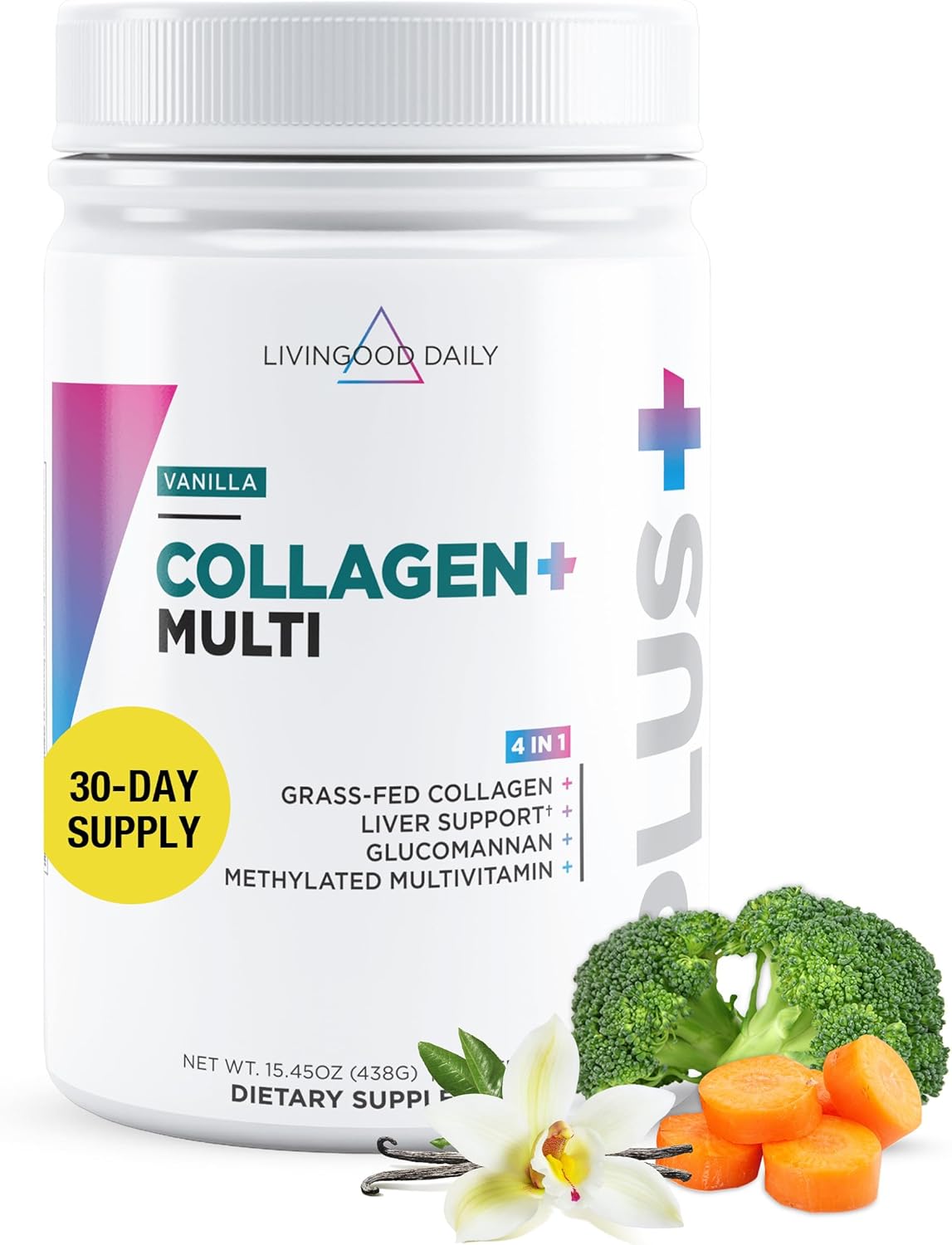 Livingood Daily Collagen Powder for Hair, Skin, and Gut Health
