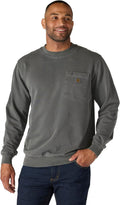 Men's Relaxed Fit Midweight Garment Dye Crewneck Pocket Sweatshirt