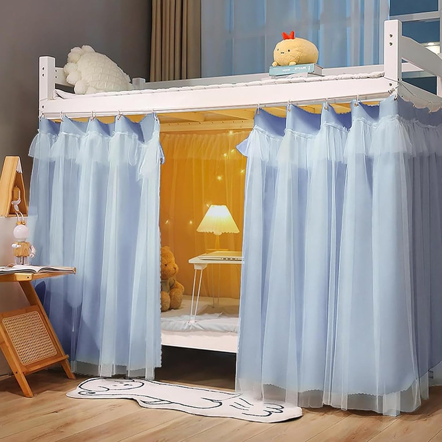 Dustproof Blackout Privacy Curtains for Twin Beds