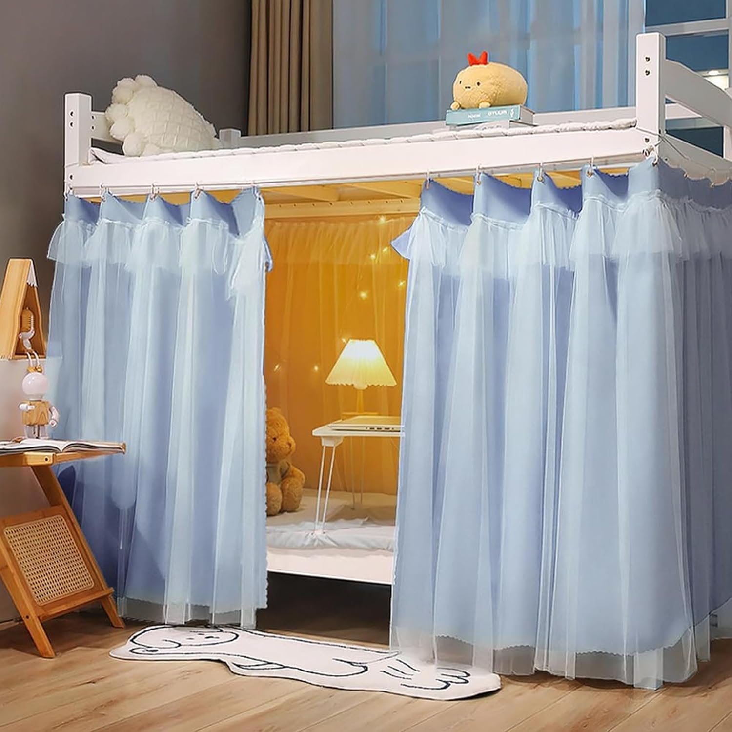 Dustproof Blackout Privacy Curtains for Twin Beds