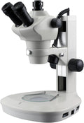8X-50X Track Stand Stereo Zoom Trinocular Microscope - Top & Bottom