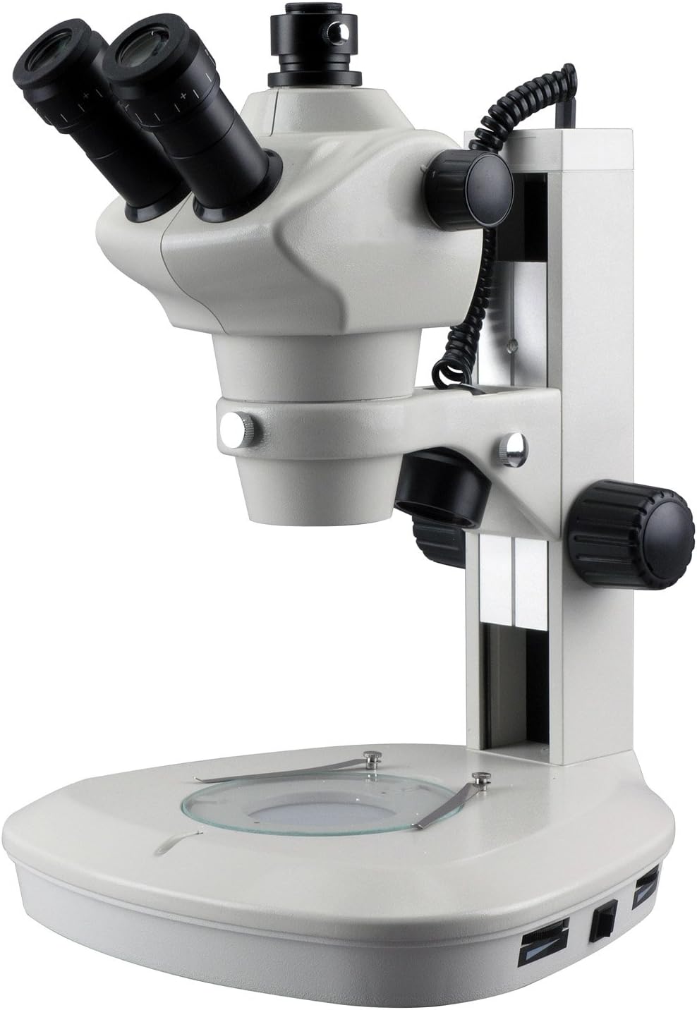 8X-50X Track Stand Stereo Zoom Microscope with LED Lights